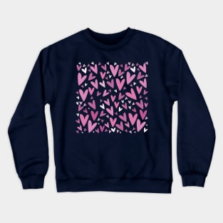 Valentine pink hearts Crewneck Sweatshirt